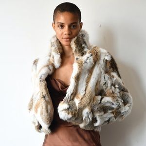 Cropped fur coat